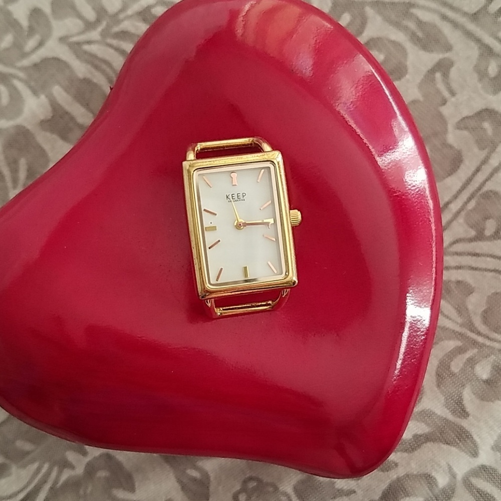 KEEP Collective gold tank watch